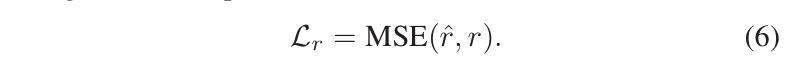 L_r = MSE(r_hat, r)